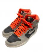 NIKEナイキ）の古着「ハイカットスニーカー」｜グレー×オレンジ
