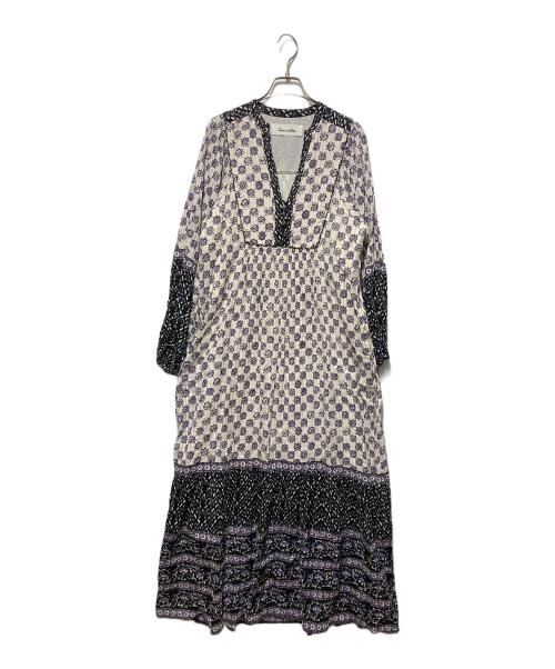 sara mallika（サラマリカ）sara mallika (サラマリカ) エスニックドレス アイボリー×パープル サイズ:Mの古着・服飾アイテム