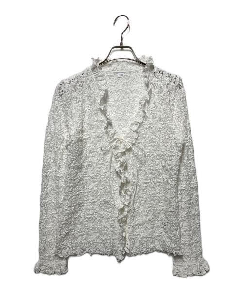 CODE A（コードエー）CODE A (コードエー) fluffy lace blouse ホワイト サイズ:FREEの古着・服飾アイテム