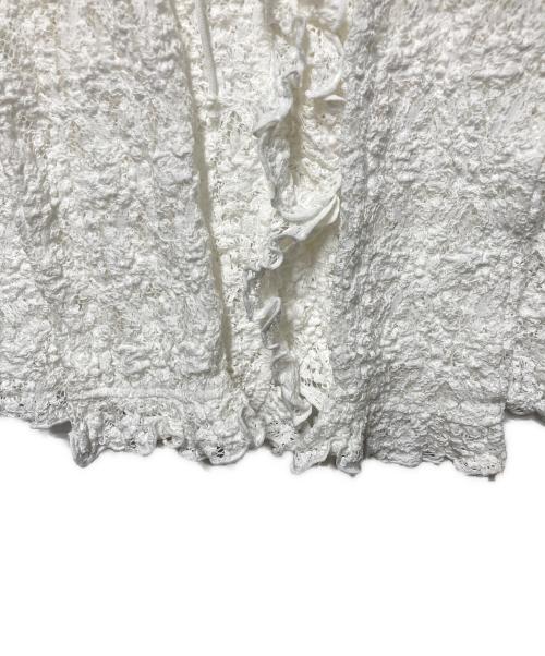 CODE A（コードエー）CODE A (コードエー) fluffy lace blouse ホワイト サイズ:FREEの古着・服飾アイテム