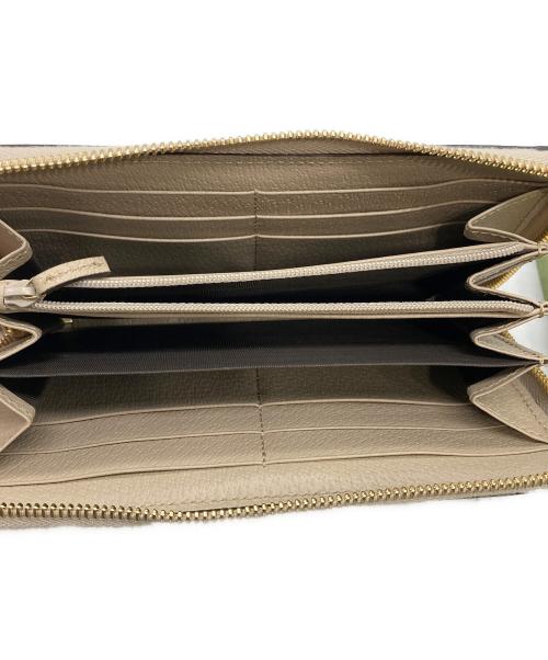 GUCCI（グッチ）GUCCI (グッチ) ジップアラウンドウォレット ベージュの古着・服飾アイテム