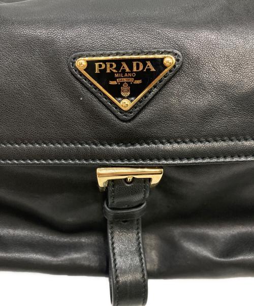 PRADA（プラダ）PRADA (プラダ) エクスプローラーラージナッパレザーショルダーバッグ ブラックの古着・服飾アイテム
