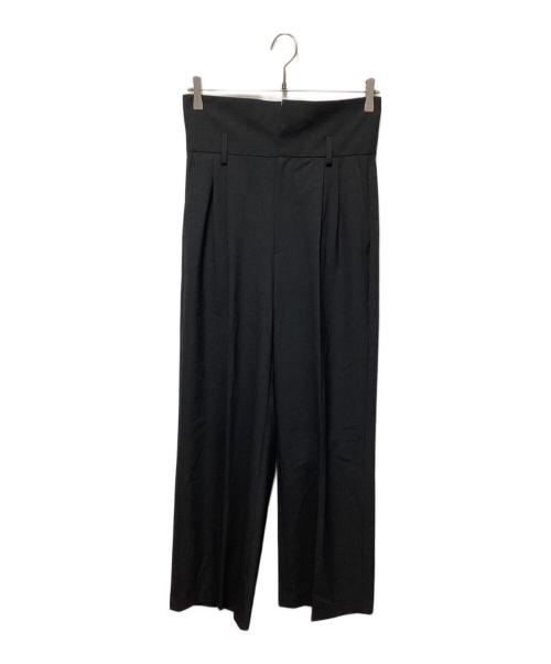 NOLLEY'S sophi（ノーリーズソフィー）NOLLEY'S sophi (ノーリーズソフィー) ウォッシャブルウエスト折り返し2WAYワイドパンツ グレー サイズ:SIZE 38の古着・服飾アイテム