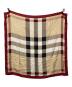 BURBERRY (バーバリー) シルクスカーフ レッド×ベージュ：5000円