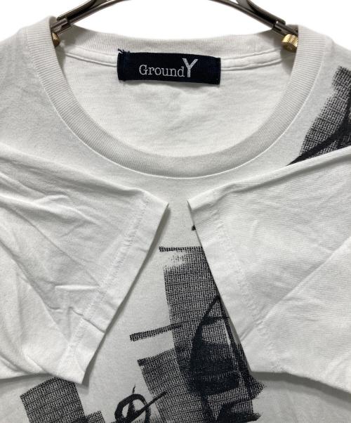 GROUND Y（グラウンドワイ）GROUND Y (グラウンドワイ) プリントTシャツ ホワイト サイズ:3の古着・服飾アイテム