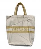 Christian Diorクリスチャン ディオール）の古着「ノベルティトートバッグ」｜ベージュ×ゴールド