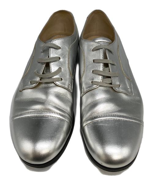 JIL SANDER NAVY（ジルサンダー ネイビー）JIL SANDER NAVY (ジルサンダー ネイビー) メタリックシューズ グレー サイズ:37の古着・服飾アイテム