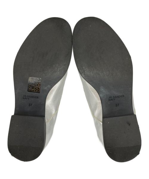 JIL SANDER NAVY（ジルサンダー ネイビー）JIL SANDER NAVY (ジルサンダー ネイビー) メタリックシューズ グレー サイズ:37の古着・服飾アイテム