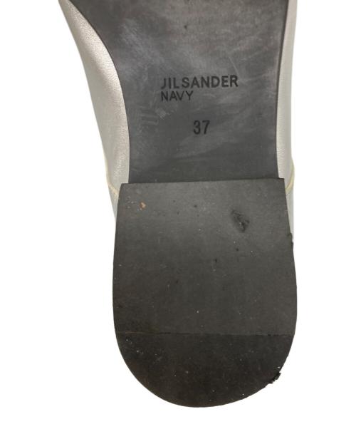 JIL SANDER NAVY（ジルサンダー ネイビー）JIL SANDER NAVY (ジルサンダー ネイビー) メタリックシューズ グレー サイズ:37の古着・服飾アイテム