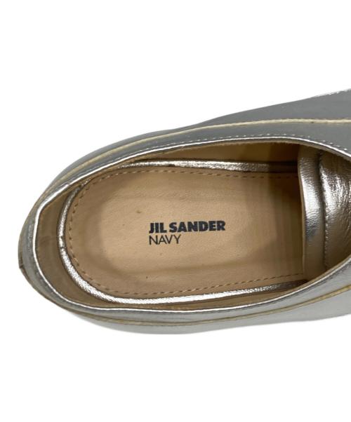 JIL SANDER NAVY（ジルサンダー ネイビー）JIL SANDER NAVY (ジルサンダー ネイビー) メタリックシューズ グレー サイズ:37の古着・服飾アイテム