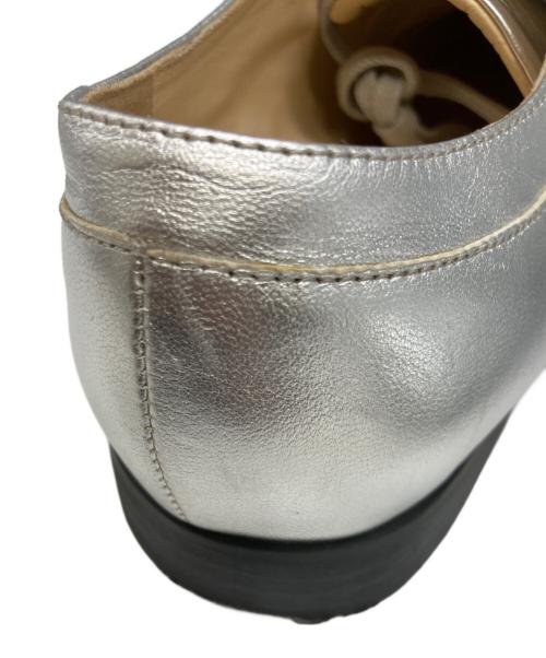 JIL SANDER NAVY（ジルサンダー ネイビー）JIL SANDER NAVY (ジルサンダー ネイビー) メタリックシューズ グレー サイズ:37の古着・服飾アイテム