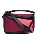 LOEWEロエベ）の古着「2WAYショルダーバッグ」｜ピンク×ブラック Fuchsia