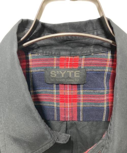 s'yte（サイト）s'yte (サイト) ドッキングロングシャツ ブラック×レッド サイズ:3の古着・服飾アイテム