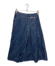 BEAMS BOY（ビームスボーイ）の古着「ラップ プリーツ スカート」｜インディゴ