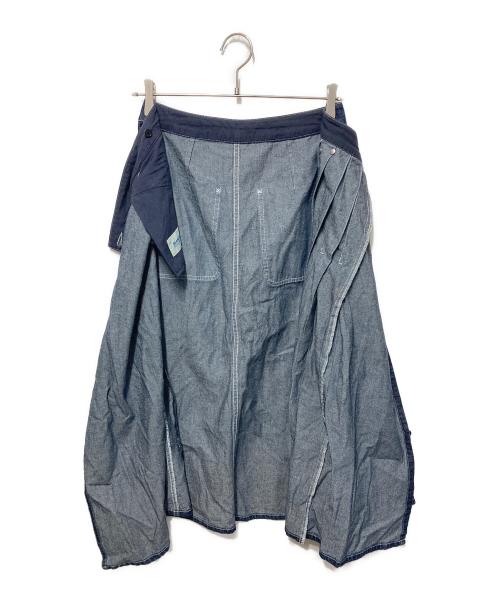 BEAMS BOY（ビームスボーイ）BEAMS BOY (ビームスボーイ) ラップ プリーツ スカート インディゴ サイズ:1の古着・服飾アイテム