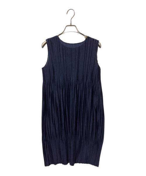 PLEATS PLEASE（プリーツプリーズ）PLEATS PLEASE (プリーツプリーズ) プリーツチュニック ネイビー サイズ:2の古着・服飾アイテム