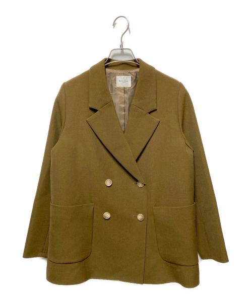 Demi-Luxe Beams（デミルクス ビームス）Demi-Luxe Beams (デミルクス ビームス) ツイル ダブルブレスト ジャケット カーキ サイズ:38の古着・服飾アイテム