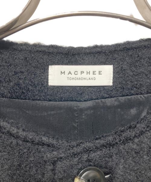 MACPHEE（マカフィー）MACPHEE (マカフィー) シープパイル クルーネックジレ ブラック サイズ:36の古着・服飾アイテム
