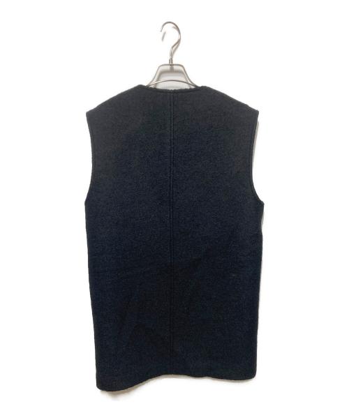 MACPHEE（マカフィー）MACPHEE (マカフィー) シープパイル クルーネックジレ ブラック サイズ:36の古着・服飾アイテム