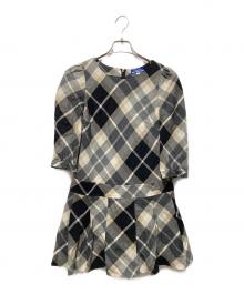 BURBERRY BLUE LABEL（バーバリー ブルー レーベル）の古着「ウールワンピース」｜ブラック×ベージュ