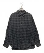 STEVEN ALANスティーブンアラン）の古着「シャドーチェックシャツ」｜グレー×ブラック