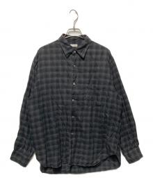 STEVEN ALAN（スティーブンアラン）の古着「シャドーチェックシャツ」｜グレー×ブラック