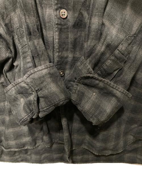 STEVEN ALAN（スティーブンアラン）STEVEN ALAN (スティーブンアラン) シャドーチェックシャツ グレー×ブラック サイズ:Sの古着・服飾アイテム