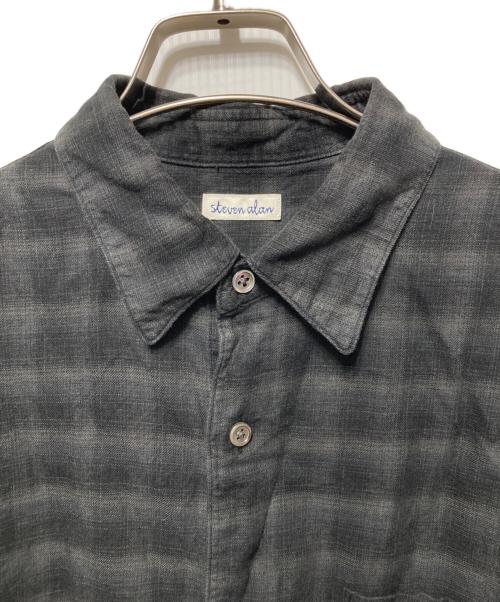 STEVEN ALAN（スティーブンアラン）STEVEN ALAN (スティーブンアラン) シャドーチェックシャツ グレー×ブラック サイズ:Sの古着・服飾アイテム