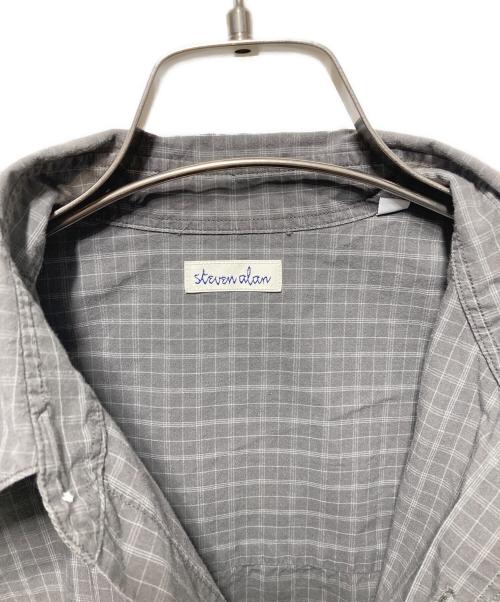 STEVEN ALAN（スティーブンアラン）STEVEN ALAN (スティーブンアラン) チェックシャツ グレー サイズ:Sの古着・服飾アイテム