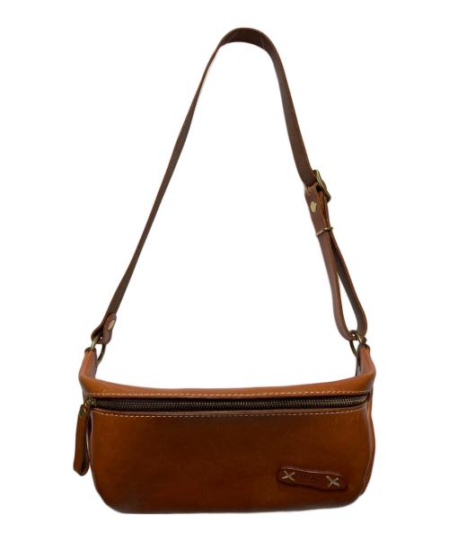 Herz（ヘルツ）Herz (ヘルツ) 立体マチボディバッグ ブラウンの古着・服飾アイテム