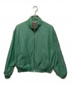 AURALEEオーラリー）の古着「FINX TUSSAH CHAMBRAY ZIP BLOUSON」｜グリーン