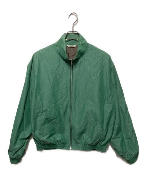 AURALEE（オーラリー）AURALEE (オーラリー) FINX TUSSAH CHAMBRAY ZIP BLOUSON グリーン サイズ:4の古着・服飾アイテム