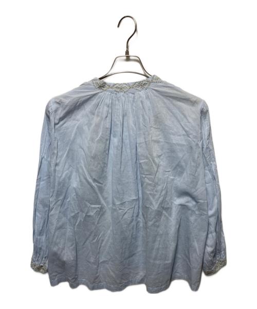 ne quittez pas（ヌキテパ）ne quittez pas (ヌキテパ) 刺繍ボヘミアンブラウス ブルー サイズ:freeの古着・服飾アイテム