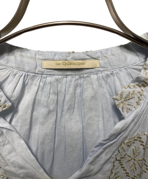 ne quittez pas（ヌキテパ）ne quittez pas (ヌキテパ) 刺繍ボヘミアンブラウス ブルー サイズ:freeの古着・服飾アイテム