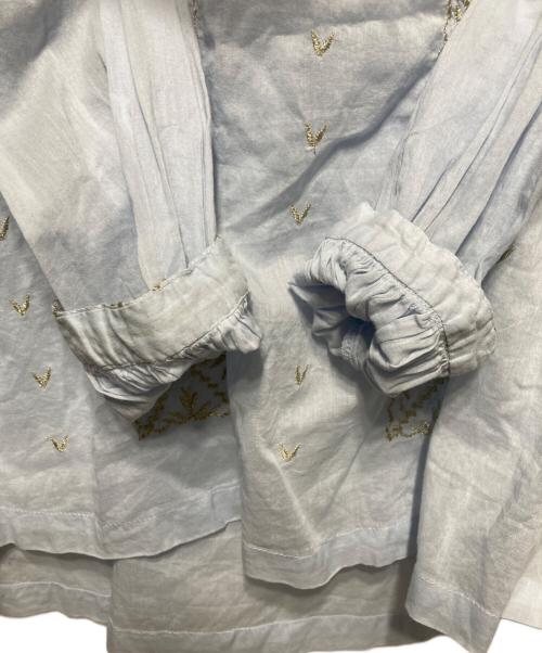 ne quittez pas（ヌキテパ）ne quittez pas (ヌキテパ) 刺繍ボヘミアンブラウス ブルー サイズ:freeの古着・服飾アイテム