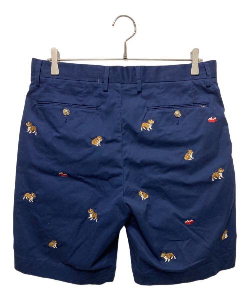 POLO RALPH LAUREN（ポロ・ラルフローレン）POLO RALPH LAUREN (ポロ・ラルフローレン) 刺繍ショートパンツ ネイビー サイズ:32の古着・服飾アイテム