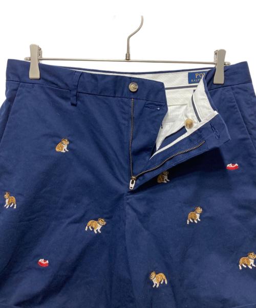 POLO RALPH LAUREN（ポロ・ラルフローレン）POLO RALPH LAUREN (ポロ・ラルフローレン) 刺繍ショートパンツ ネイビー サイズ:32の古着・服飾アイテム