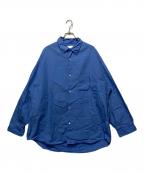 Graphpaperグラフペーパー）の古着「Broad L/S Oversized Regular Collar Shirt」｜ブルー