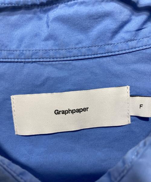 Graphpaper（グラフペーパー）Graphpaper (グラフペーパー) Broad L/S Oversized Regular Collar Shirt ブルー サイズ:freeの古着・服飾アイテム