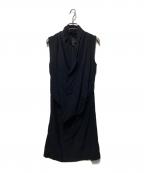 BERNHARD WILLHELMベルンハルト ウィルヘルム）の古着「フロントオープンドレープワンピース」｜ブラック