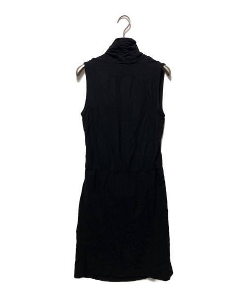BERNHARD WILLHELM（ベルンハルト ウィルヘルム）BERNHARD WILLHELM (ベルンハルト ウィルヘルム) フロントオープンドレープワンピース ブラック サイズ:38の古着・服飾アイテム