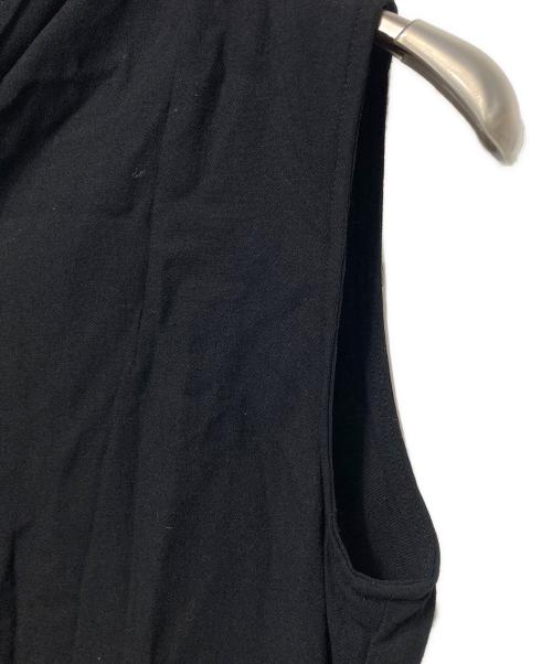 BERNHARD WILLHELM（ベルンハルト ウィルヘルム）BERNHARD WILLHELM (ベルンハルト ウィルヘルム) フロントオープンドレープワンピース ブラック サイズ:38の古着・服飾アイテム