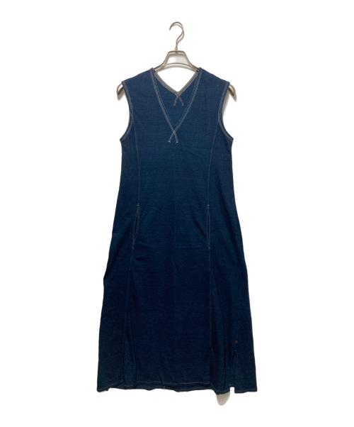 45R（フォーティファイブ・アール）45R (フォーティファイブ・アール) インディゴ染めノースリーブワンピース インディゴ サイズ:2の古着・服飾アイテム