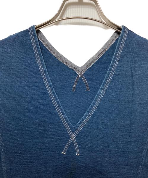 45R（フォーティファイブ・アール）45R (フォーティファイブ・アール) インディゴ染めノースリーブワンピース インディゴ サイズ:2の古着・服飾アイテム