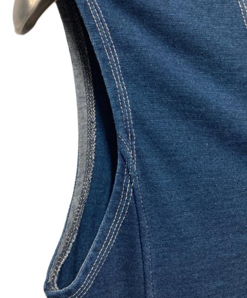 45R（フォーティファイブ・アール）45R (フォーティファイブ・アール) インディゴ染めノースリーブワンピース インディゴ サイズ:2の古着・服飾アイテム