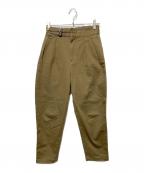 TOMORROW LANDトゥモローランド）の古着「ハイカウントドリルイージーグルカパンツ」｜ブラウン