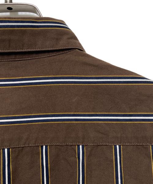 N.HOOLYWOOD（エヌ ハリウッド）N.HOOLYWOOD (エヌ ハリウッド) ストライプシャツ ブラウン サイズ:36の古着・服飾アイテム