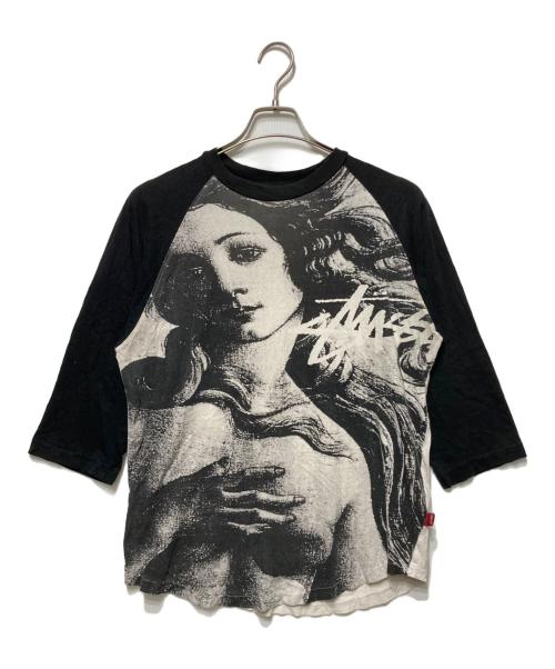 stussy（ステューシー）stussy (ステューシー) ヴィーナスラグランカットソー ブラック サイズ:Sの古着・服飾アイテム