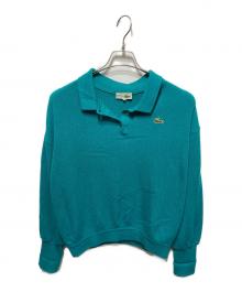 CHEMISE LACOSTE（シュミーズ ラコステ）の古着「70'Sニットポロシャツ」｜グリーン