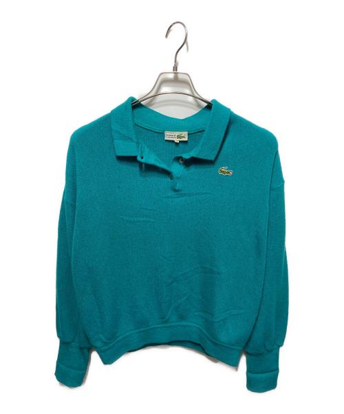 CHEMISE LACOSTE（シュミーズ ラコステ）CHEMISE LACOSTE (シュミーズ ラコステ) 70'Sニットポロシャツ グリーン サイズ:44の古着・服飾アイテム